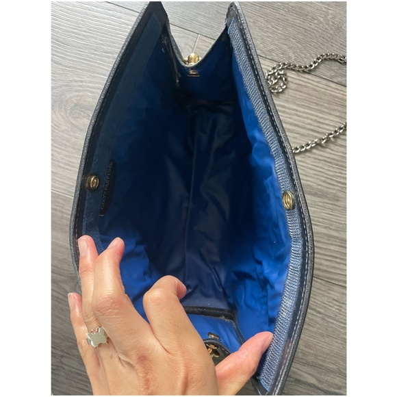 Authentic GUCCI Navy Web Sherry Line GG Plus Shoulder Crossbody Bag - Picture 9 of 12